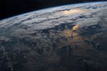 Observation of the limb of Earth taken by the Expedition 47 crew aboard the ISS showing clouds above the surface of the Earth.