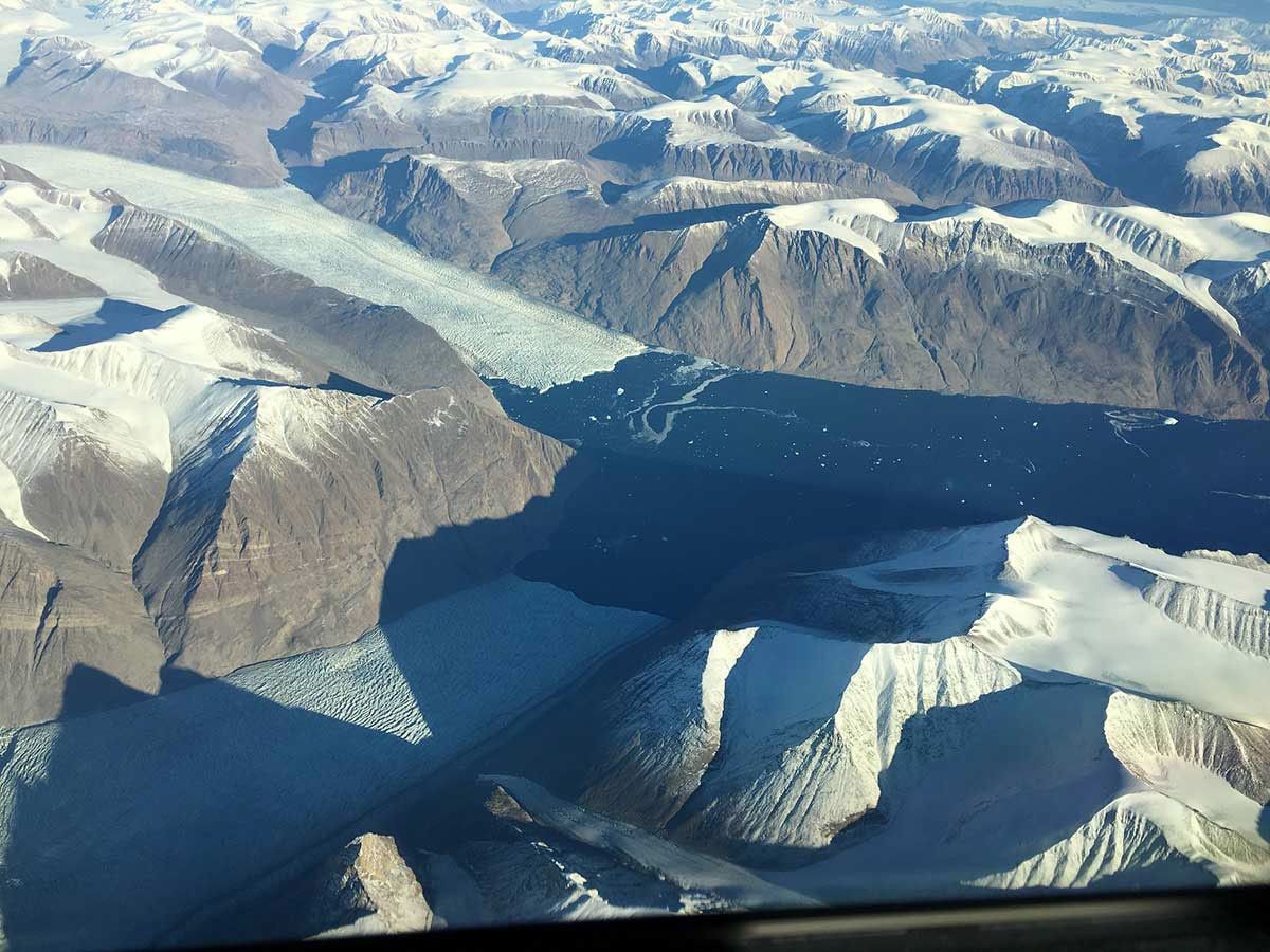 Glaciers in eastern Greenland.