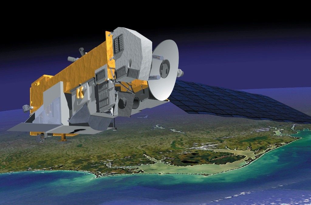 Render of the Aura spacecraft.