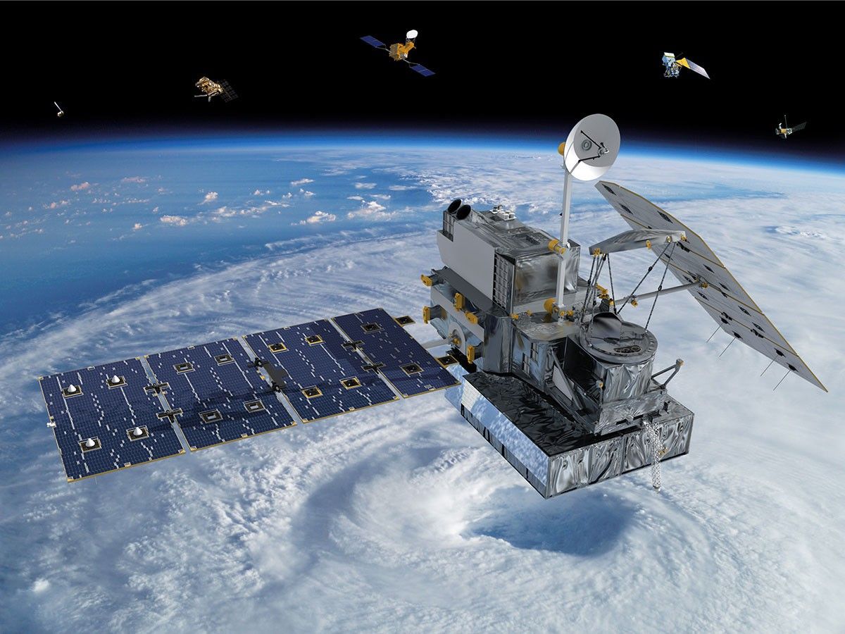 GPM spacecraft over Earth