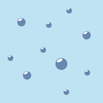 an illustration of water vapor droplets floating in the atmosphere