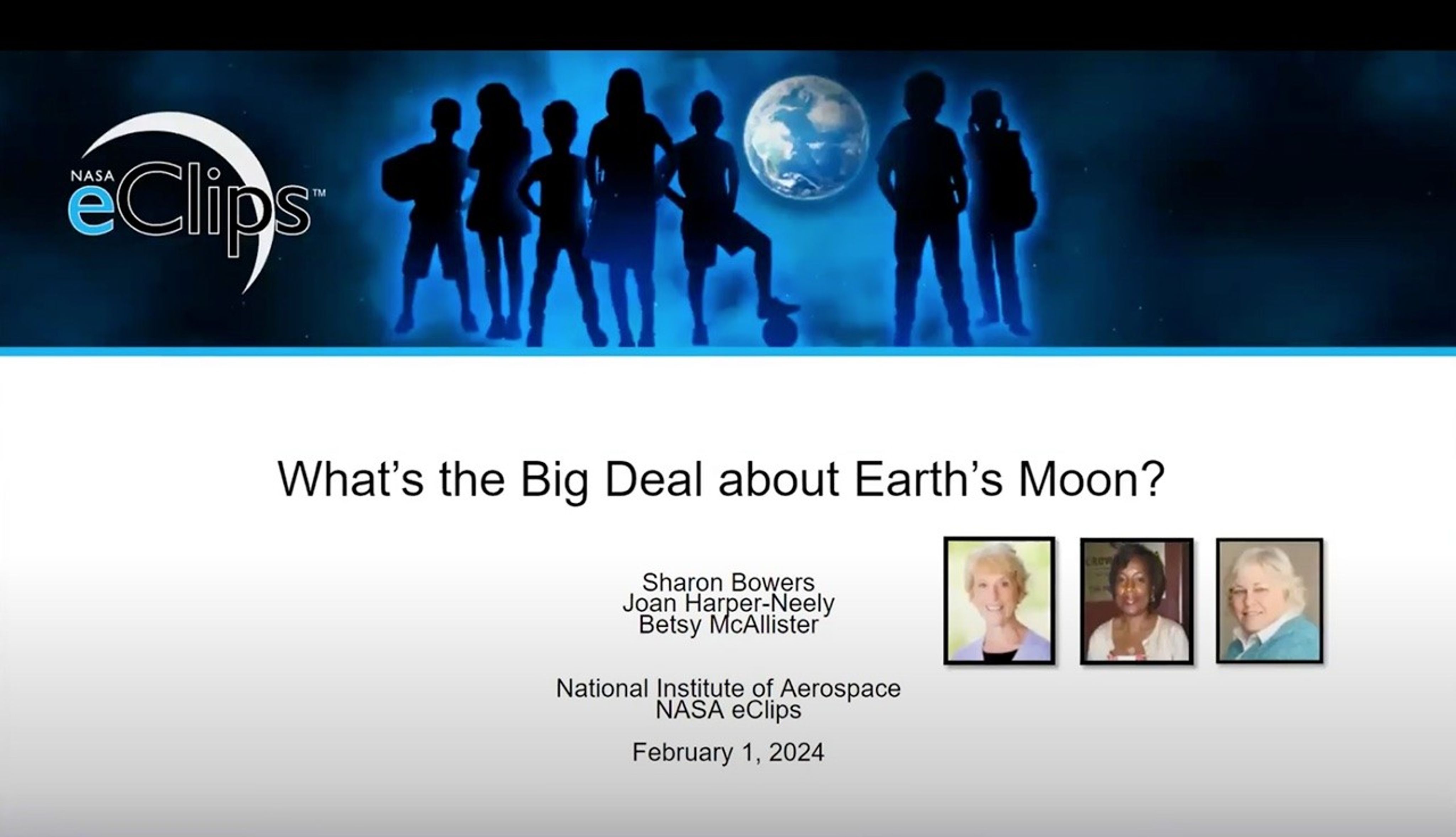 Video title screen reading What's the Big Deal about Earth's Moon