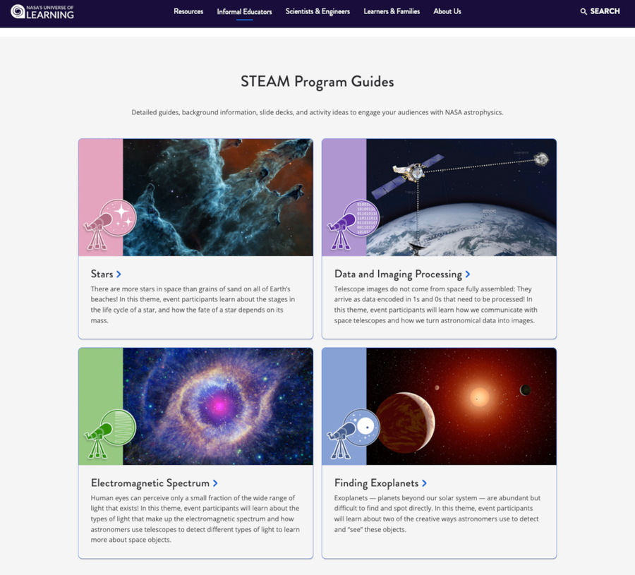 NASA's Universe of Learning Unveils Fresh Facilitator Guides Inspired ...