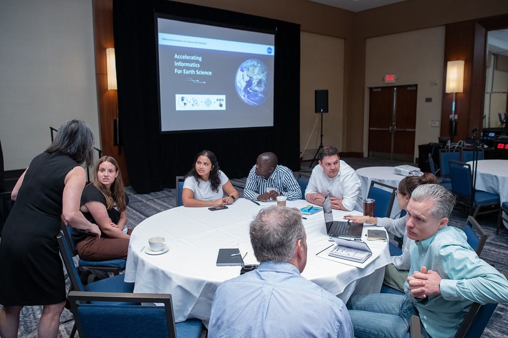 Candid photo of conference attendees