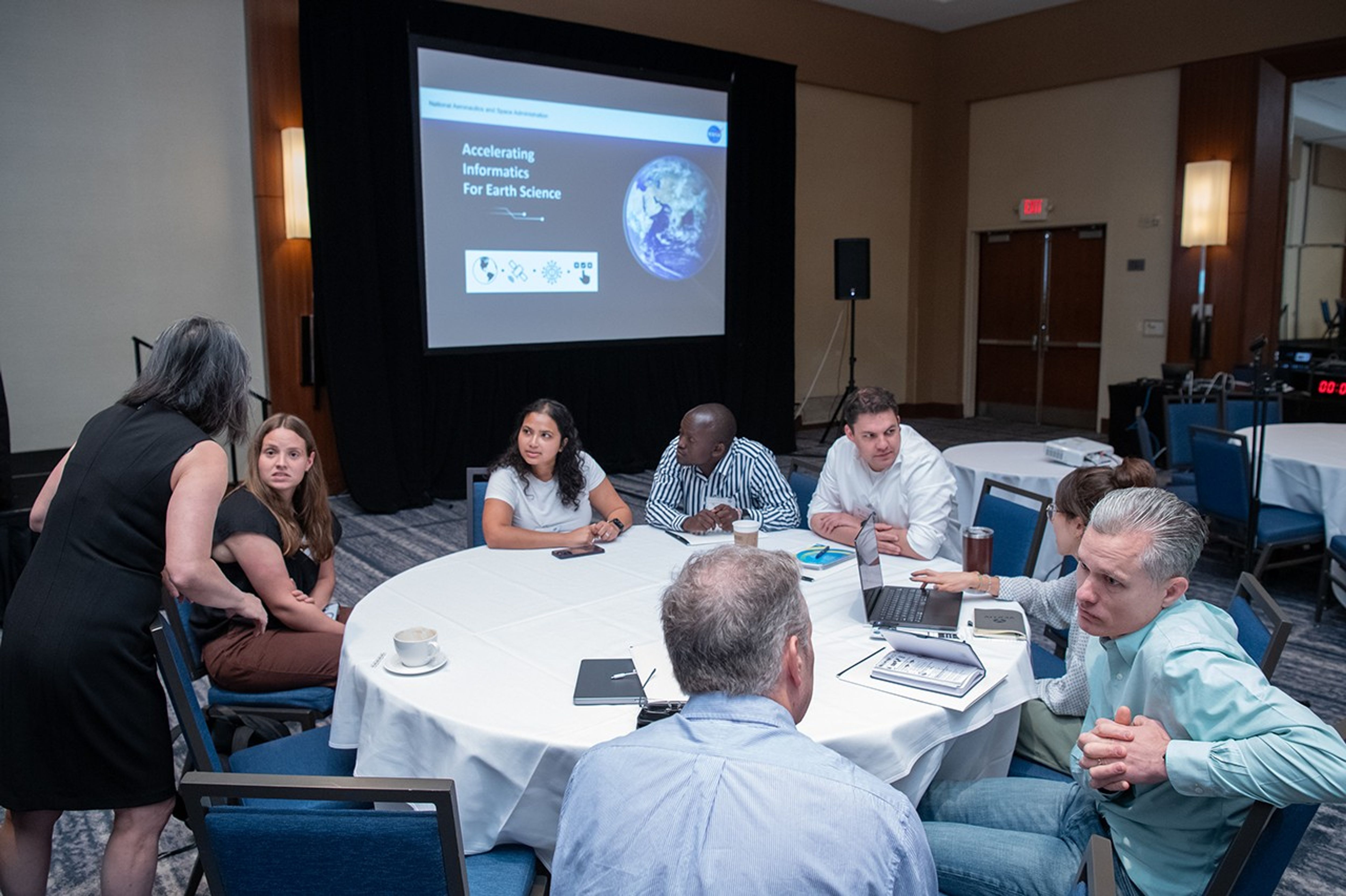 Candid photo of conference attendees