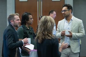 Candid photo of conference attendees