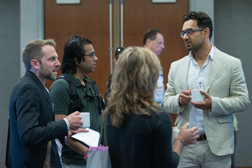 Candid photo of conference attendees