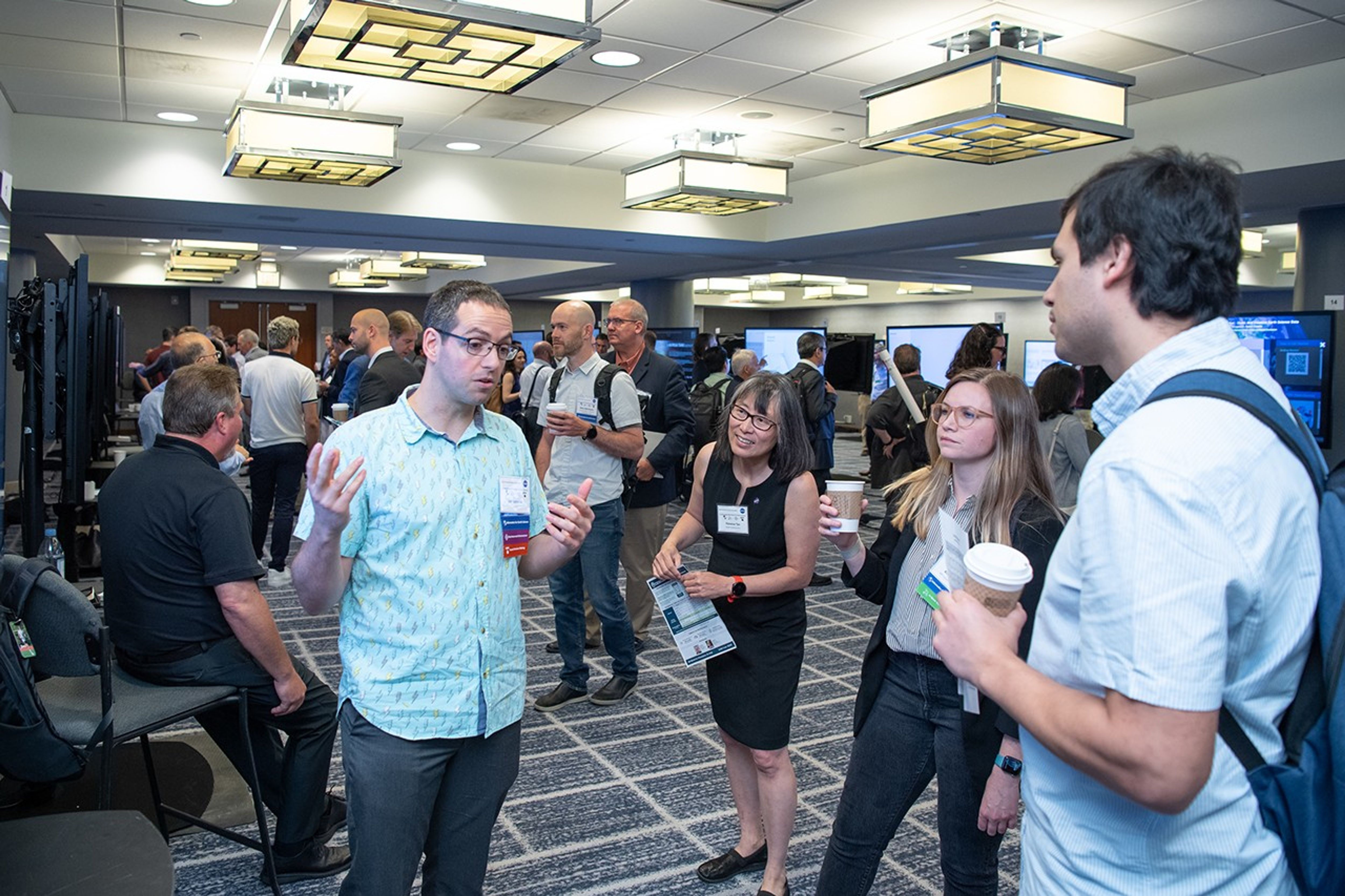 Candid photo of conference attendees