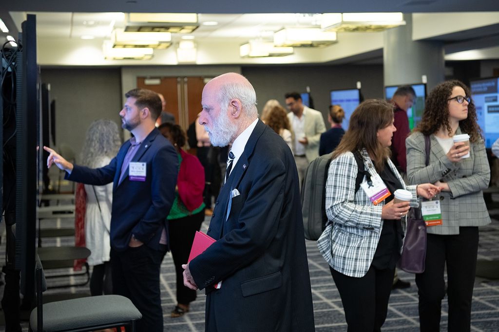 Candid photo of conference attendees
