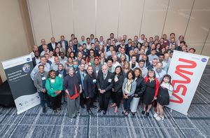 Candid photo of conference attendees