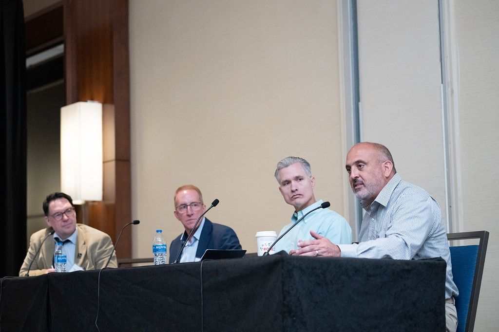 Candid photo of conference attendees