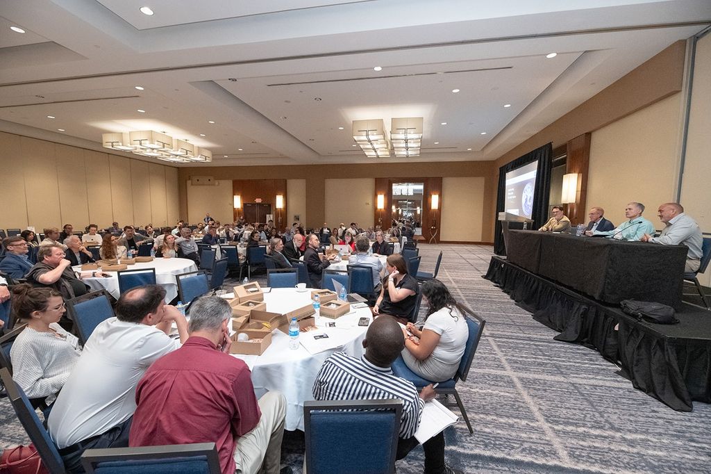 Candid photo of conference attendees