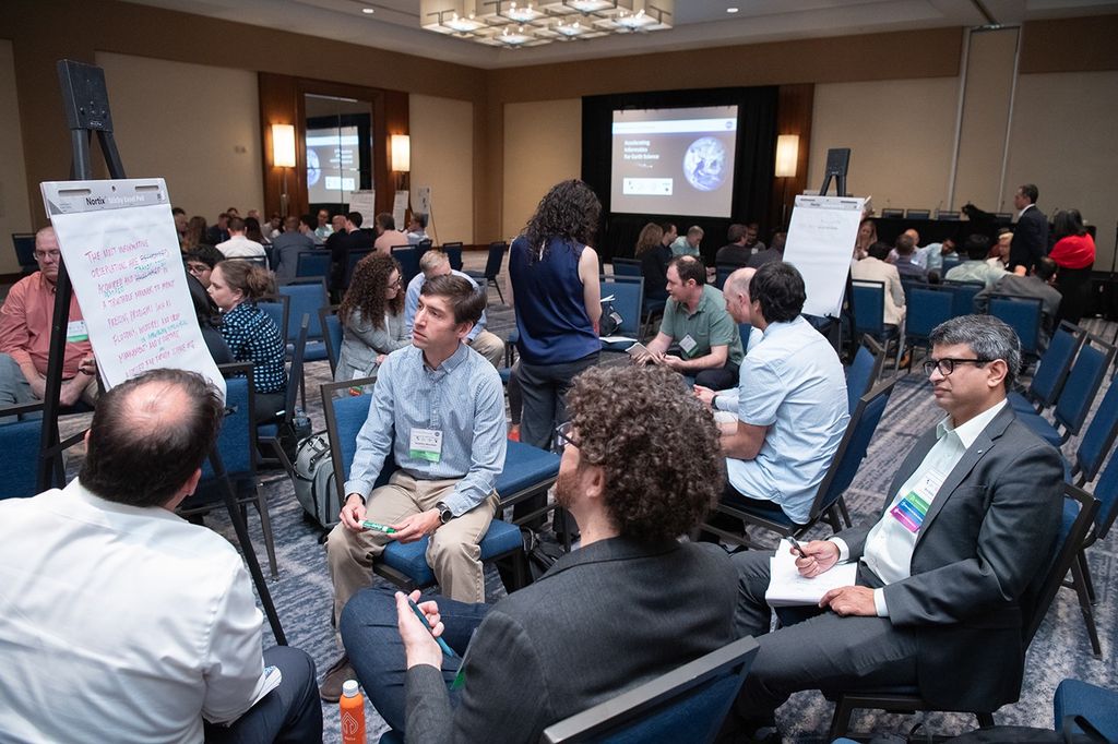 Candid photo of conference attendees