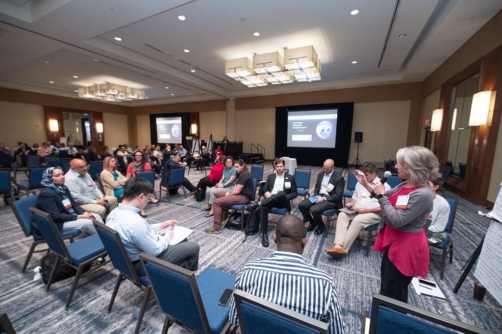 Candid photo of conference attendees