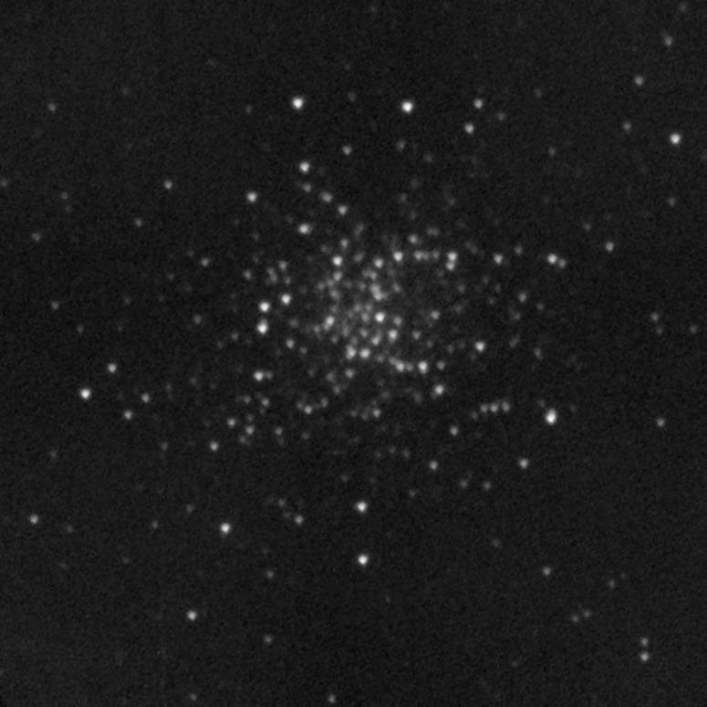 a cluster of white stars on a black background