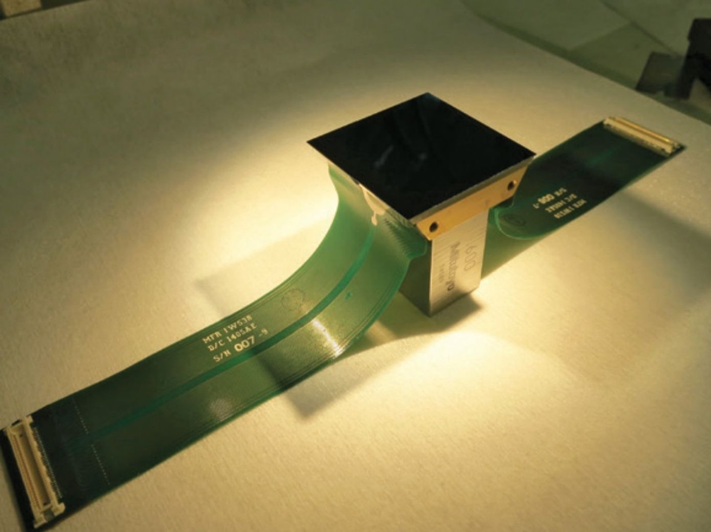 Photo of 2-D and AR-coated n-channel CCD.