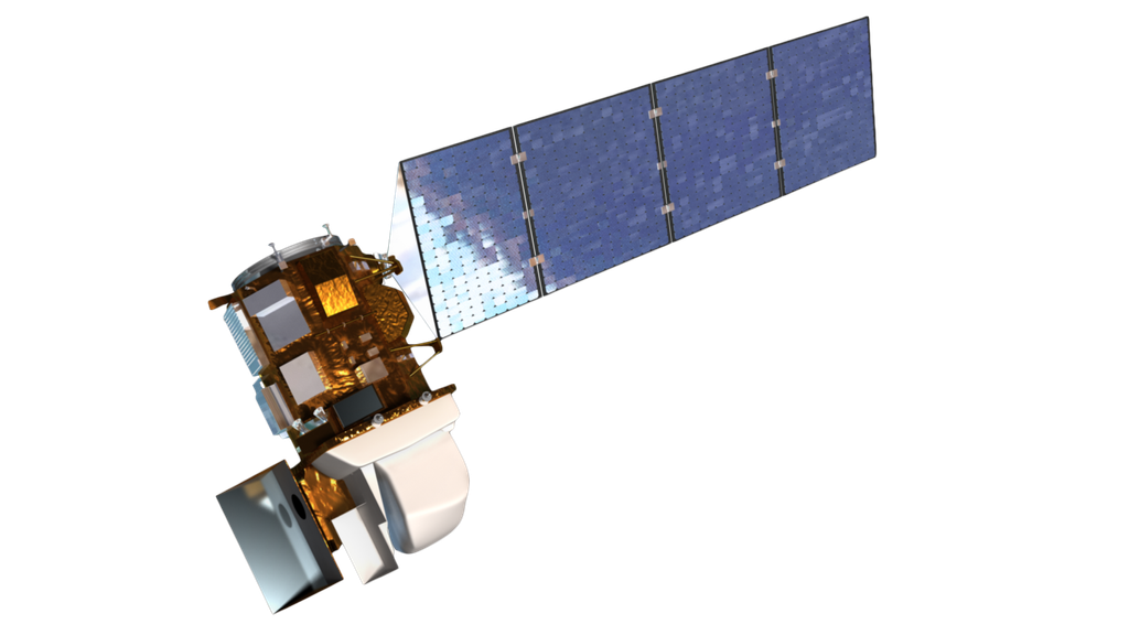 Artist's rendering of Landsat Data Continuity Mission (LDCM) from above