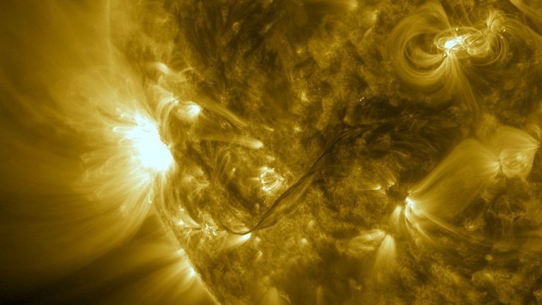 These images from NASA's Solar Dynamics Observatory (SDO) show the range of eruptions and solar flares that we will see more of in 2013.