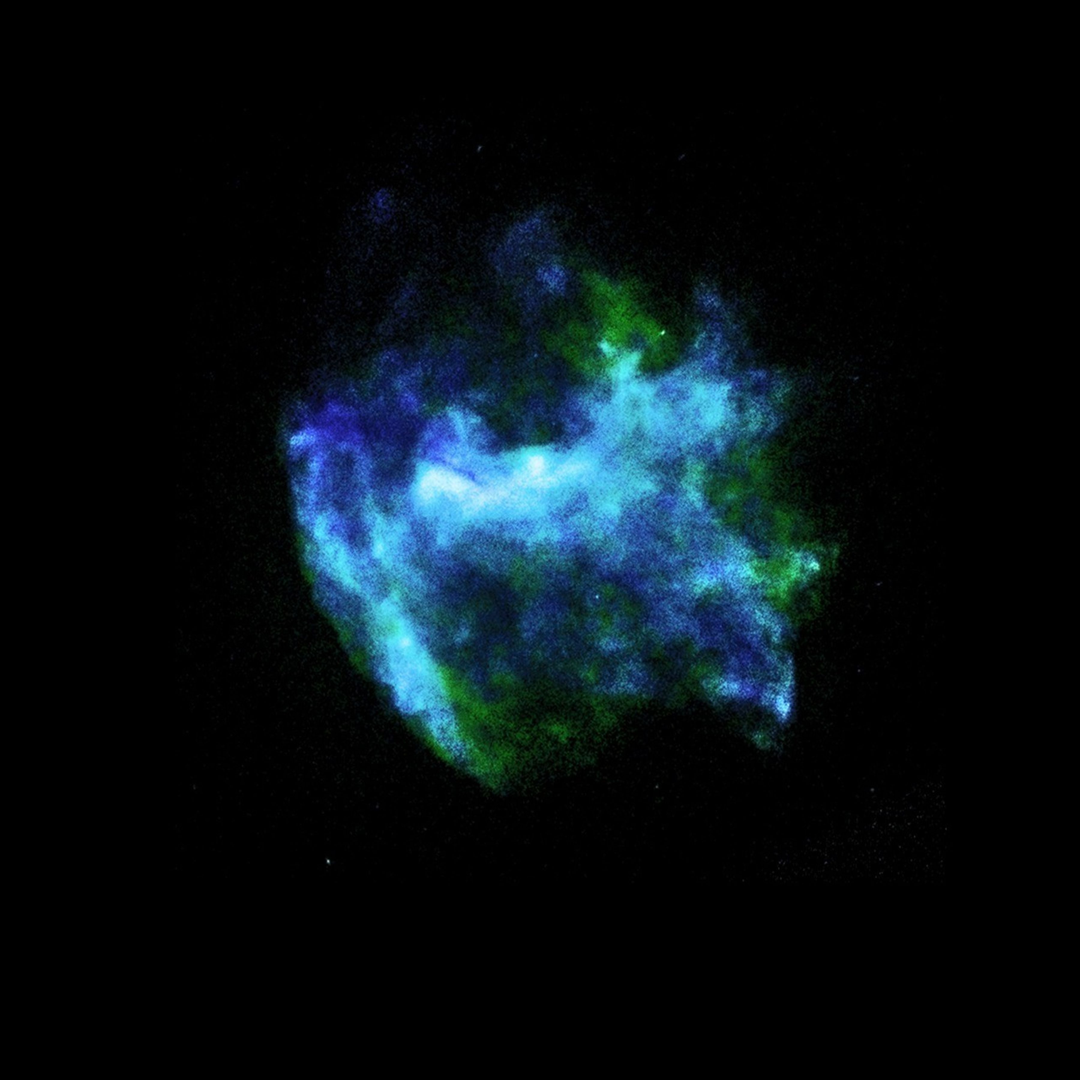 Using the X-ray images, scientists were able to identify the elements that make up supernova remnant W49B, which include iron, sulfur and silicon.