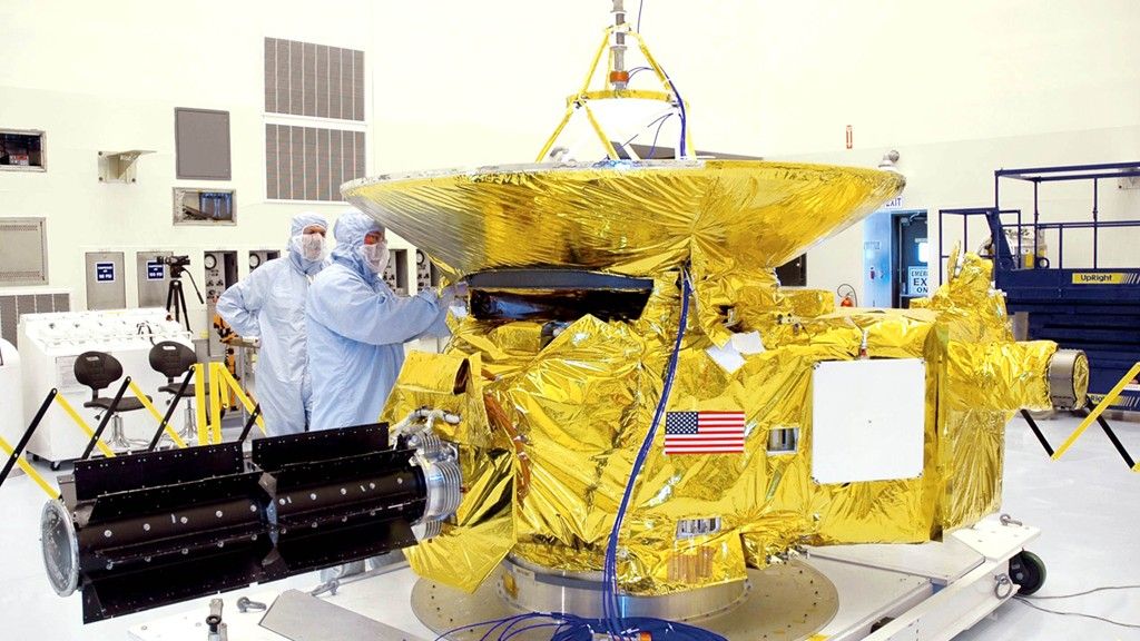 New Horizons carries seven scientific instruments and weighs 1,060 pounds.