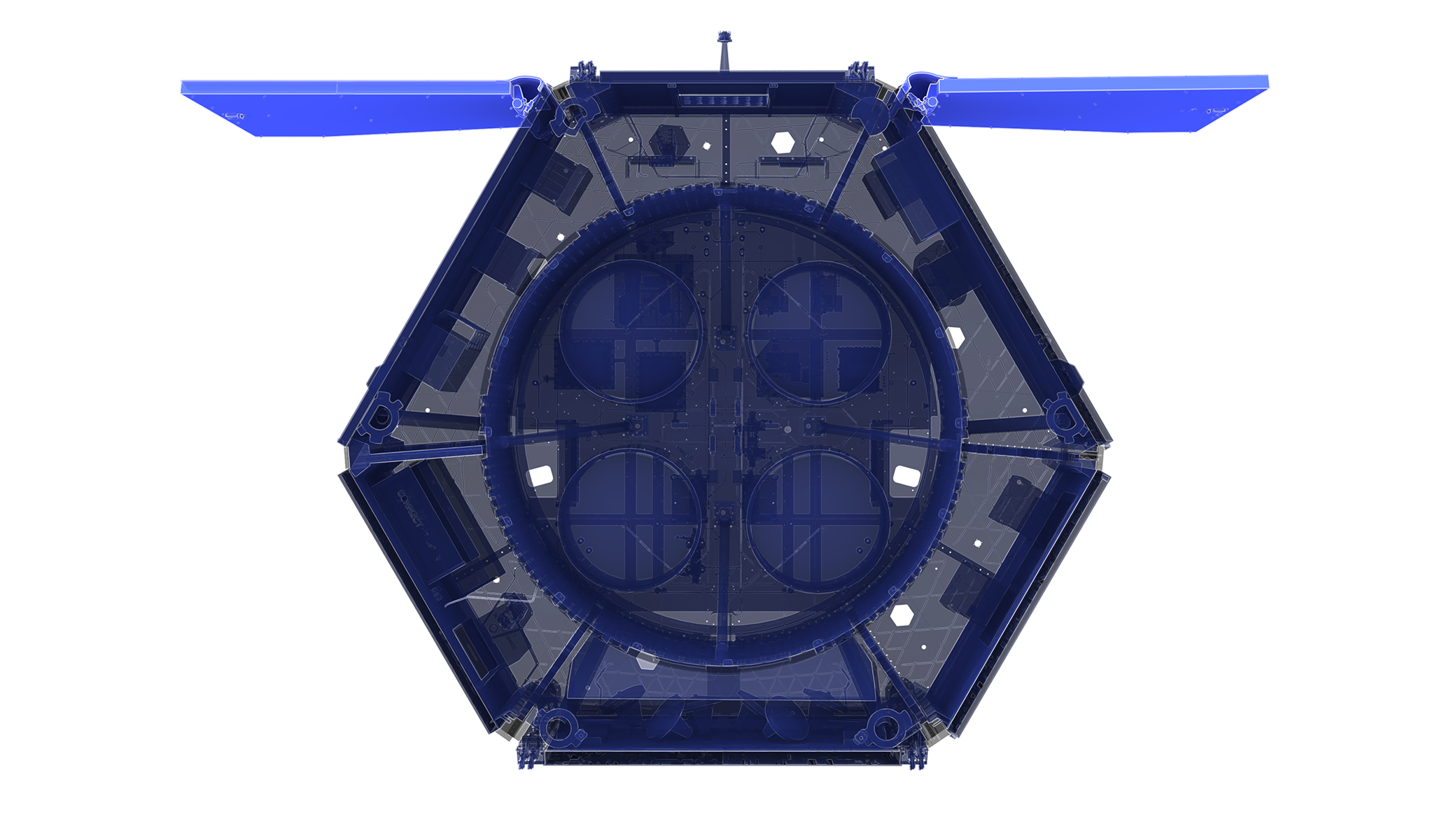 Observatory support elements on the Roman Space Telescope. Highlighted components available under "Download Options"
