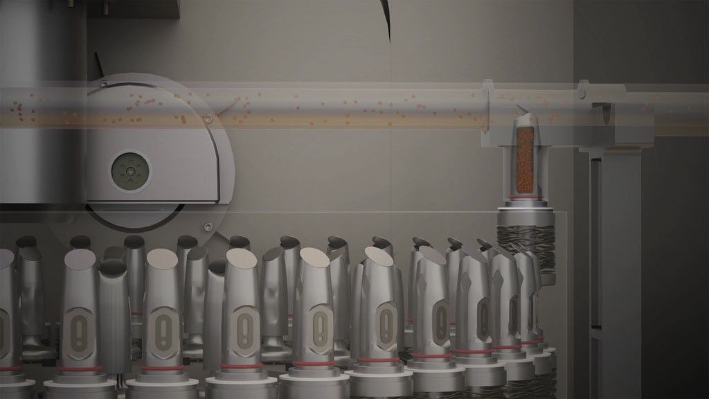 Samples are collected into Dragonfly's chambers