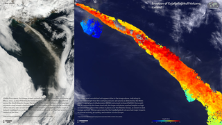 Ash plume from Iceland’s Eyjafjallajökull Volcano