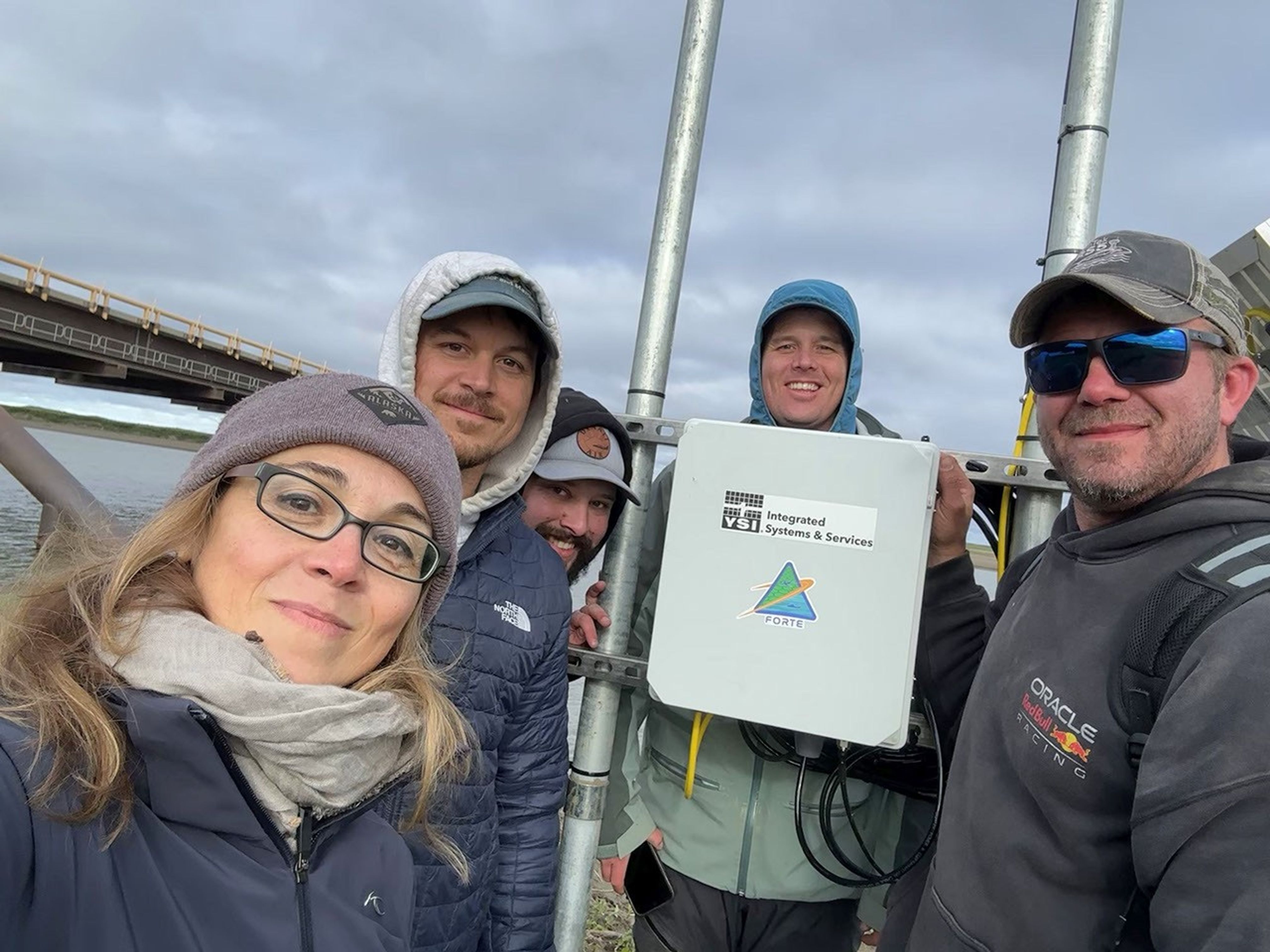Success in the field! The NASA FORTE team completes the deployment of environmental sensors along the Nechelik Channel.