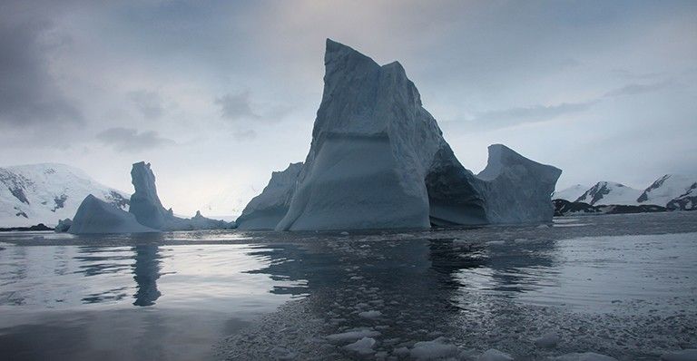 Antarctica's Larsen B Ice Shelf is likely to shatter into hundreds of icebergs before the end of the decade, according to a new NASA study. Credits: NSIDC/Ted Scambos. View larger image.