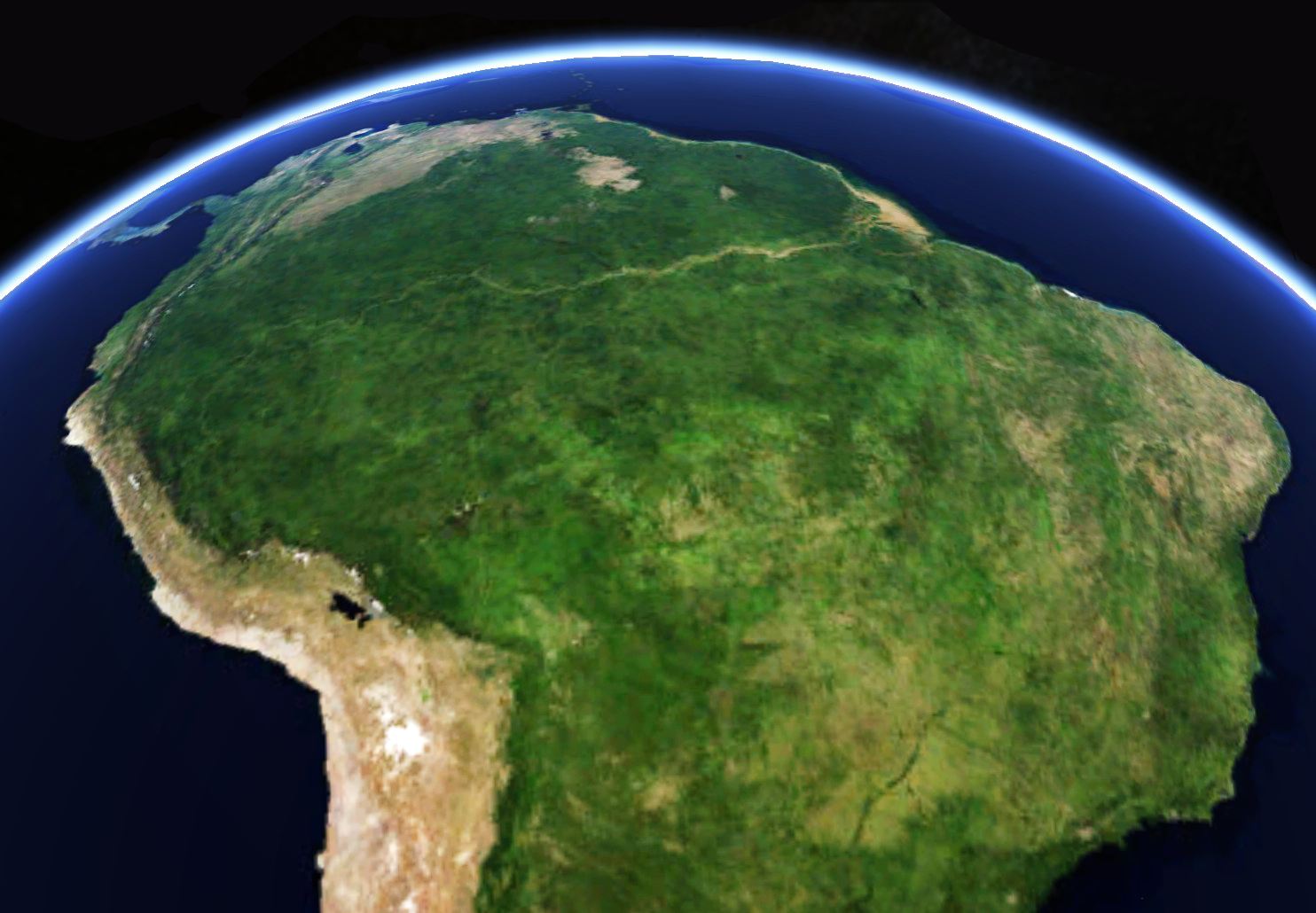 Above image was made with the satellite instrument MODIS (or Moderate Resolution Imaging Spectroradiometer) data. It is a key instrument aboard the Terra (EOS AM) and Aqua (EOS PM) satellites. Image Credit: Weile Wang