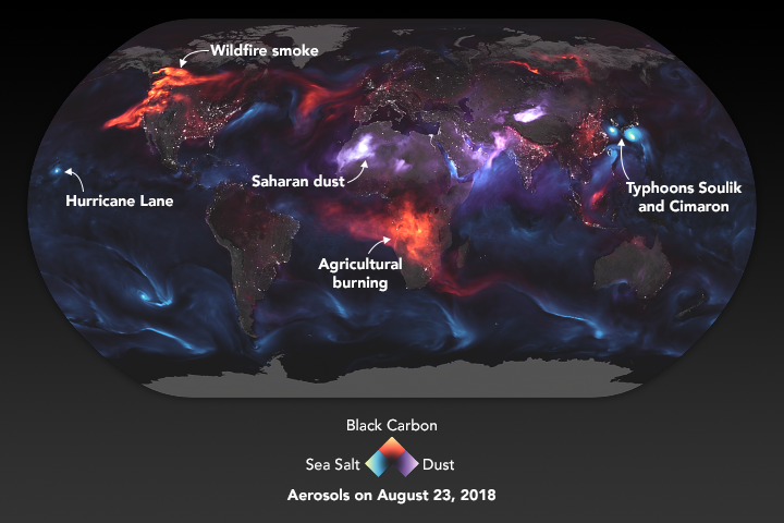 NASA Earth Observatory images by Joshua Stevens, using GEOS data from the Global Modeling and Assimilation Office at NASA's Goddard Space Flight Center.