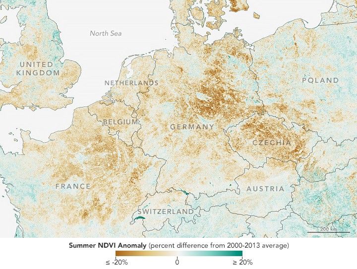 June 1, 2000 to August 31, 2018. NASA Earth Observatory map by Lauren Dauphin, using MODIS data from LANCE/EOSDIS Rapid Response. ›Full image