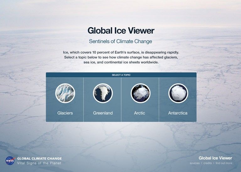 Global ice viewer interactive