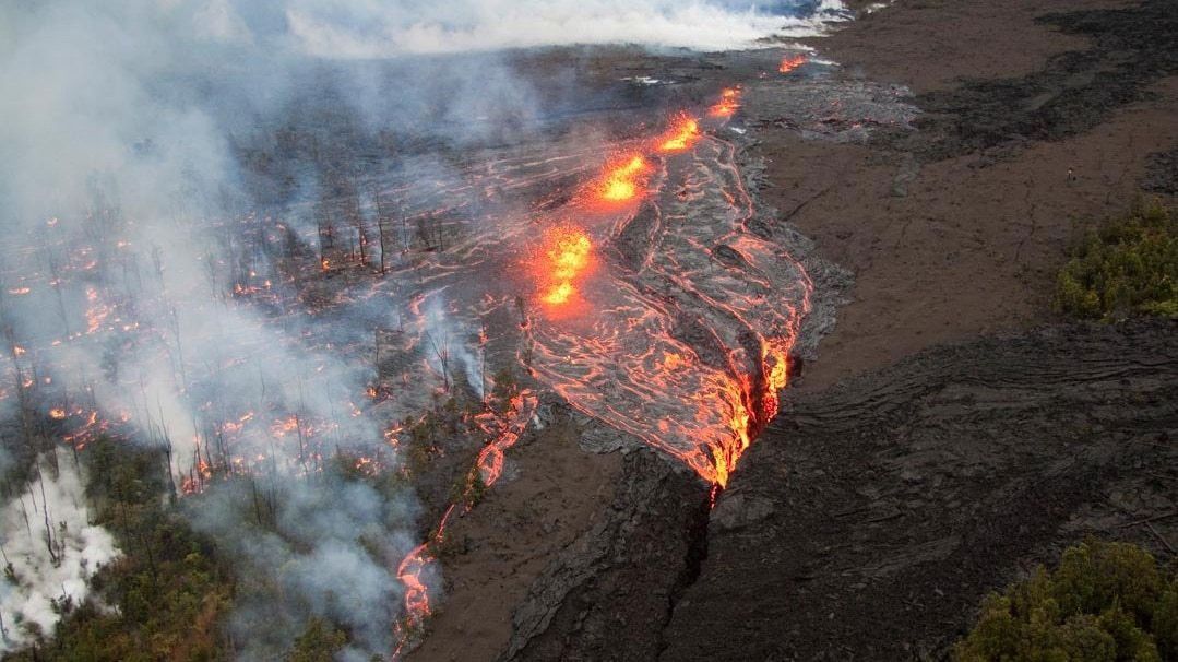 Fire on a mountain