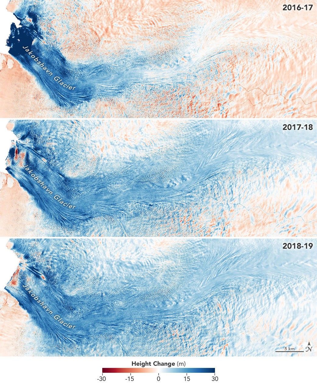 Jakobshavn Glacier Grows for Third Straight Year