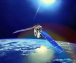 Artist's concept of NASA's Thermosphere, Ionosphere, Mesosphere Energetics and Dynamics (TIMED) mission. Credit: NASA/The Johns Hopkins University Applied Physics Laboratory (JHU/APL).