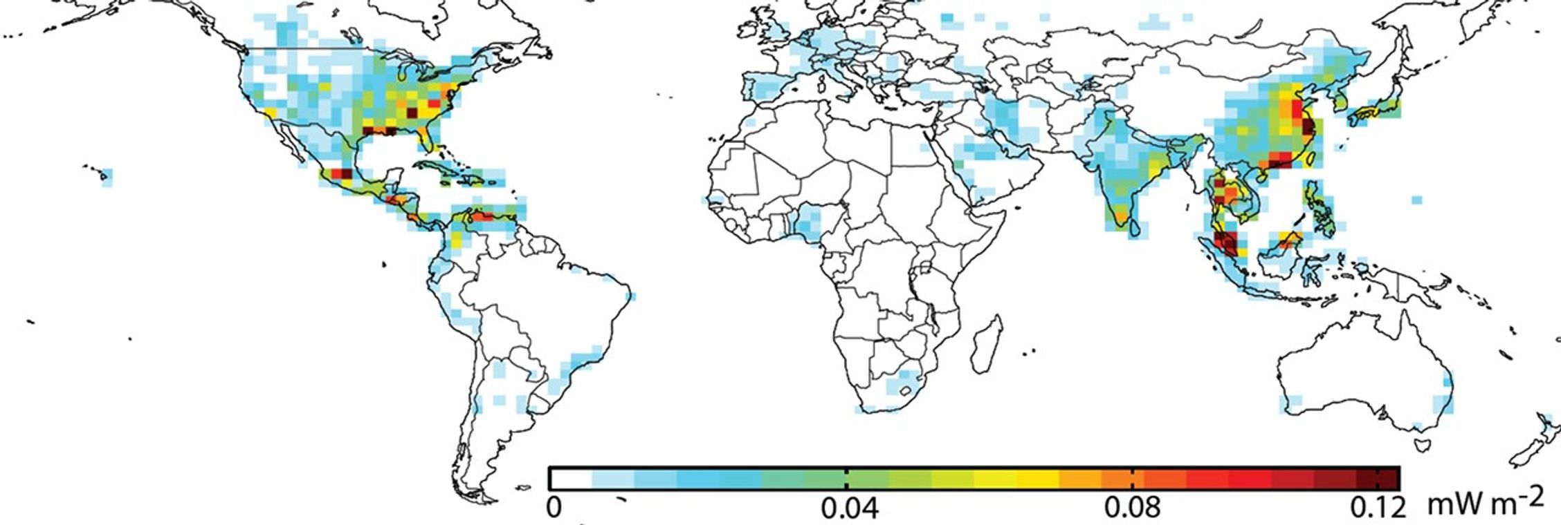 Contributions of nitrogen dioxide emissions - the primary source of ozone - to the global average thermal absorption of ozone
