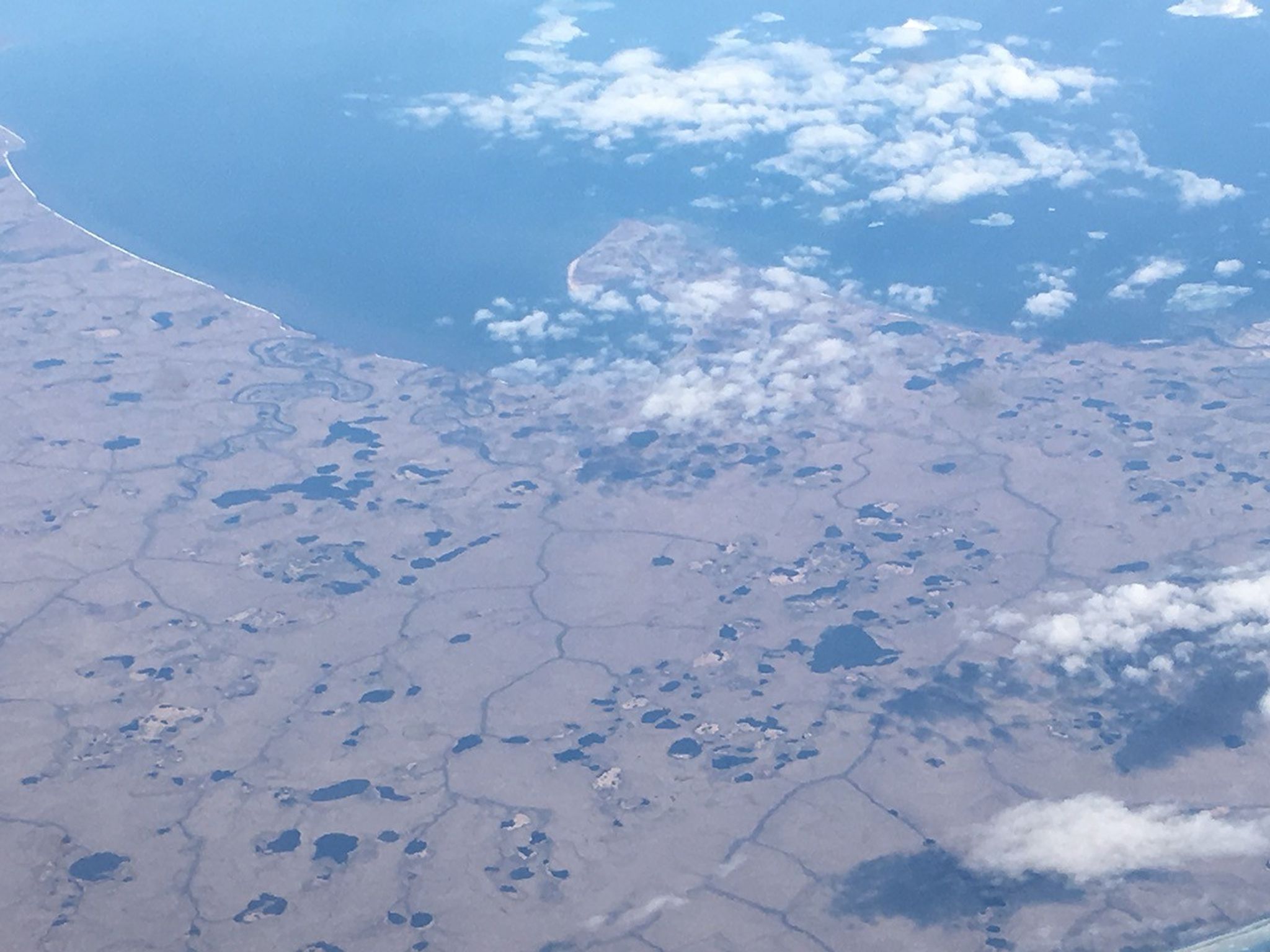 Wetlands along the Norton Sound on the coast of Alaska's Seward Peninsula.