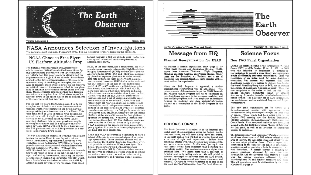 The Final Earth Observer Editor’s Corner: October–December 2025