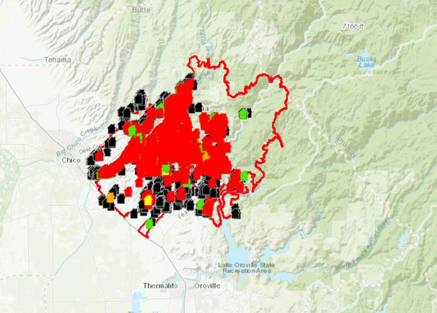 MODIS data of Camp Fire
