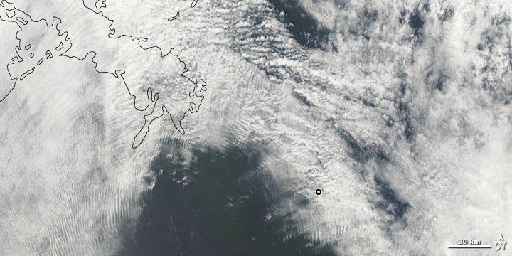 Satellite image of Deepwater Horizon oil spill, April 30, 2010.