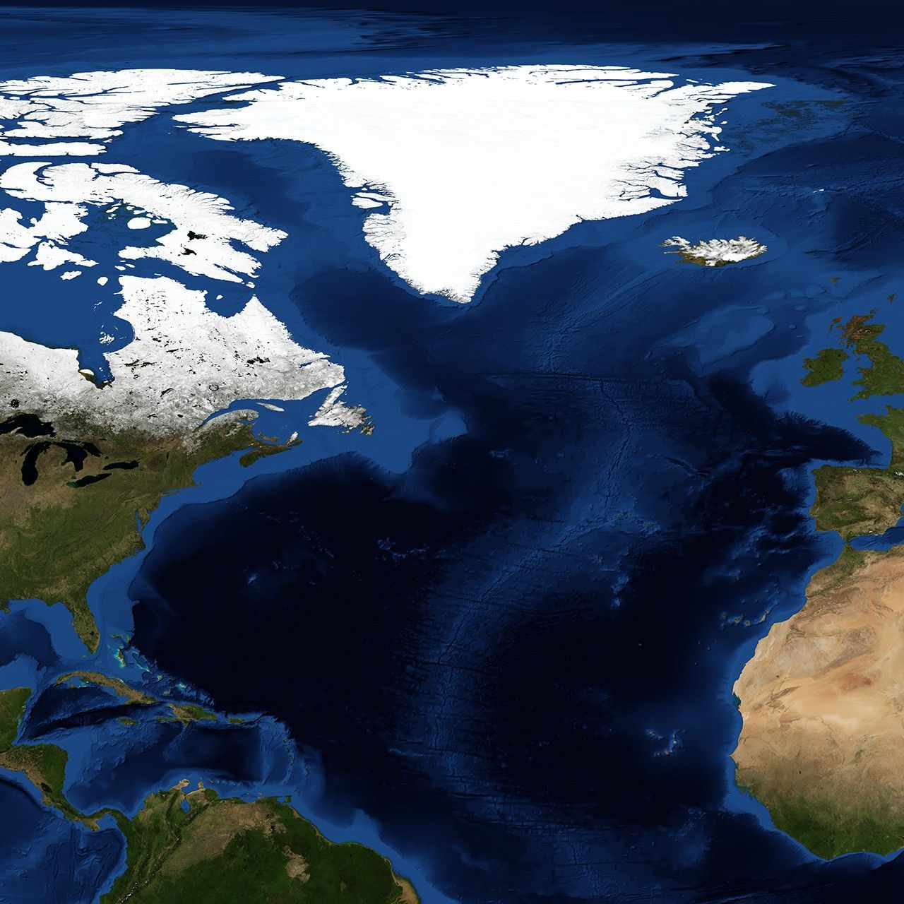 Blue Marble: Next Generation w/ Topography and Bathymetry, April