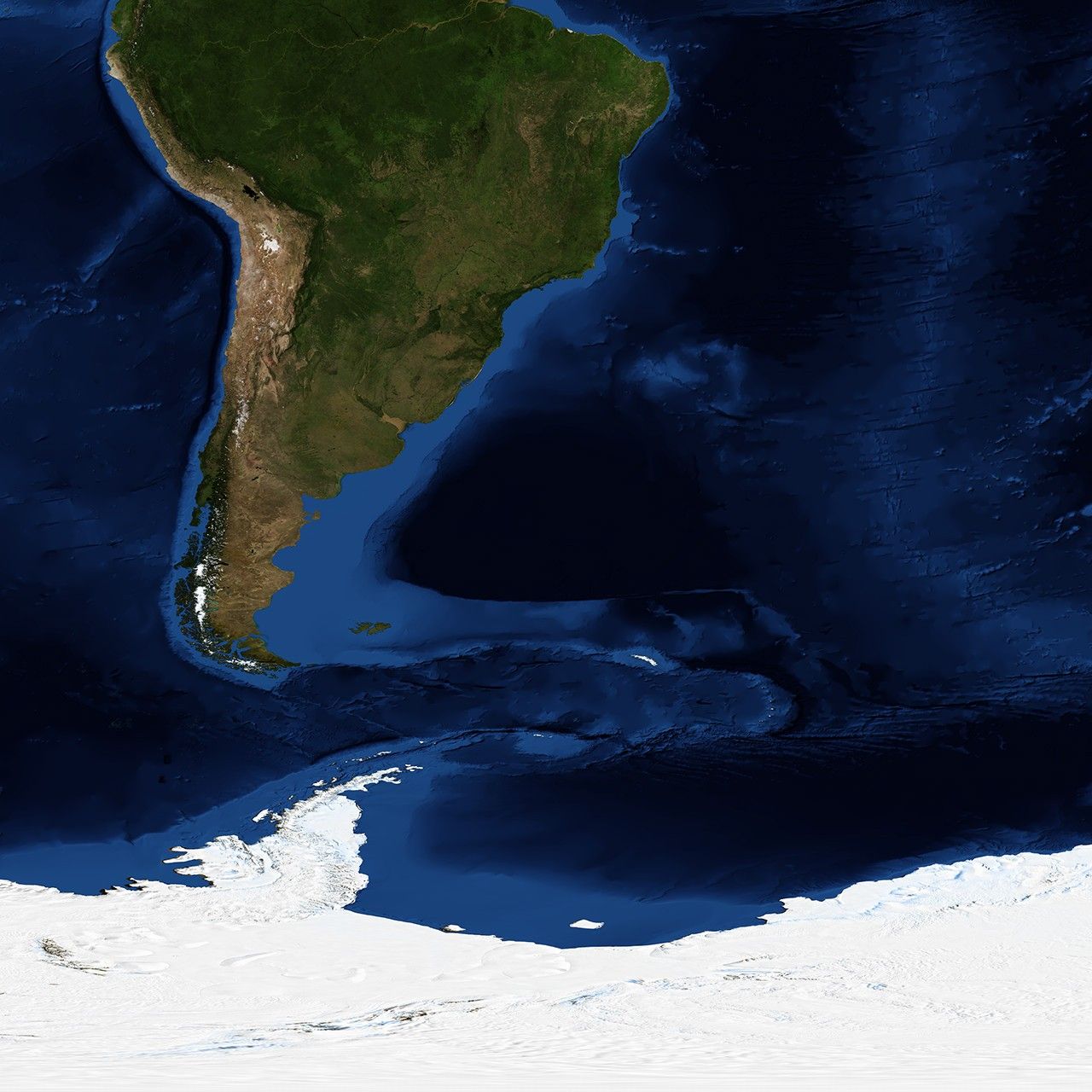 Blue Marble: Next Generation w/ Topography and Bathymetry, April