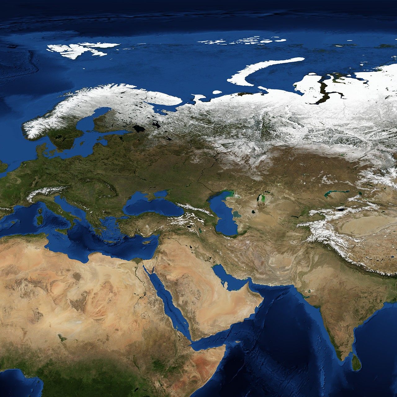 Blue Marble: Next Generation w/ Topography and Bathymetry, April