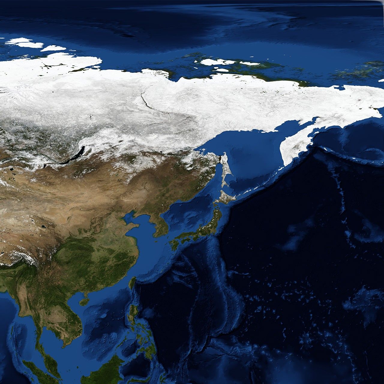 Blue Marble: Next Generation w/ Topography and Bathymetry, April