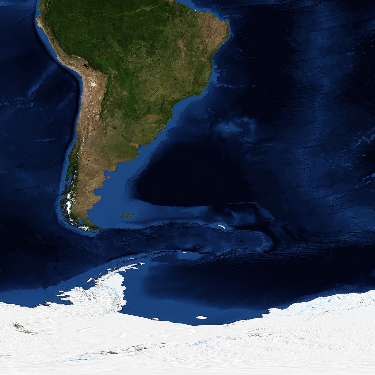 Blue Marble: Next Generation w/ Topography and Bathymetry, December