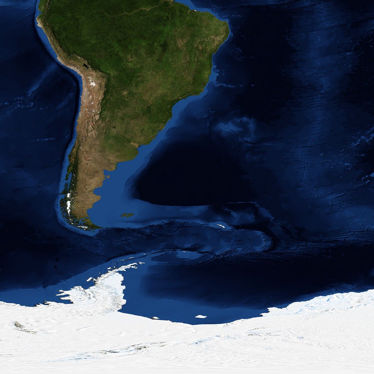 Blue Marble: Next Generation w/ Topography and Bathymetry, February