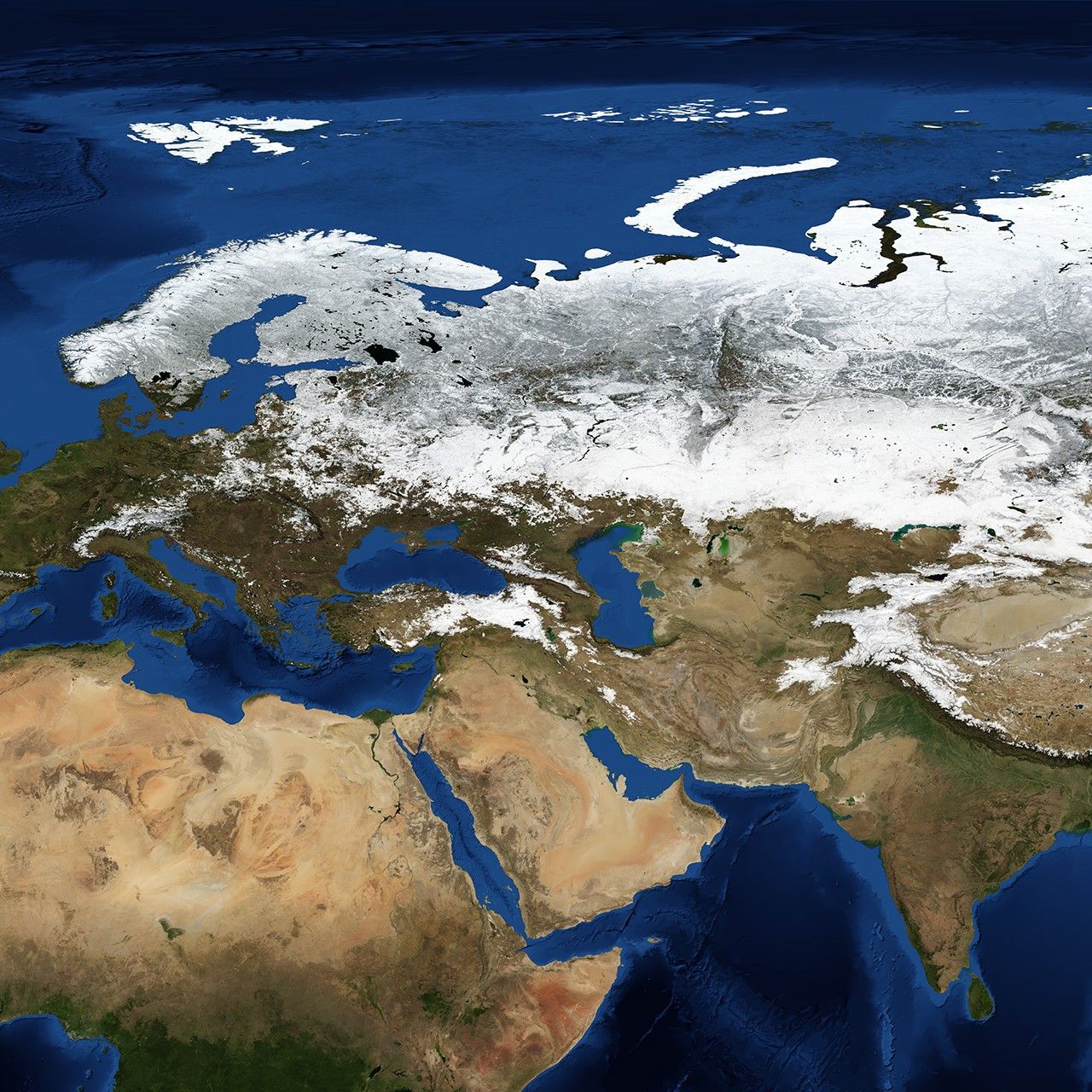 Blue Marble: Next Generation w/ Topography and Bathymetry, February