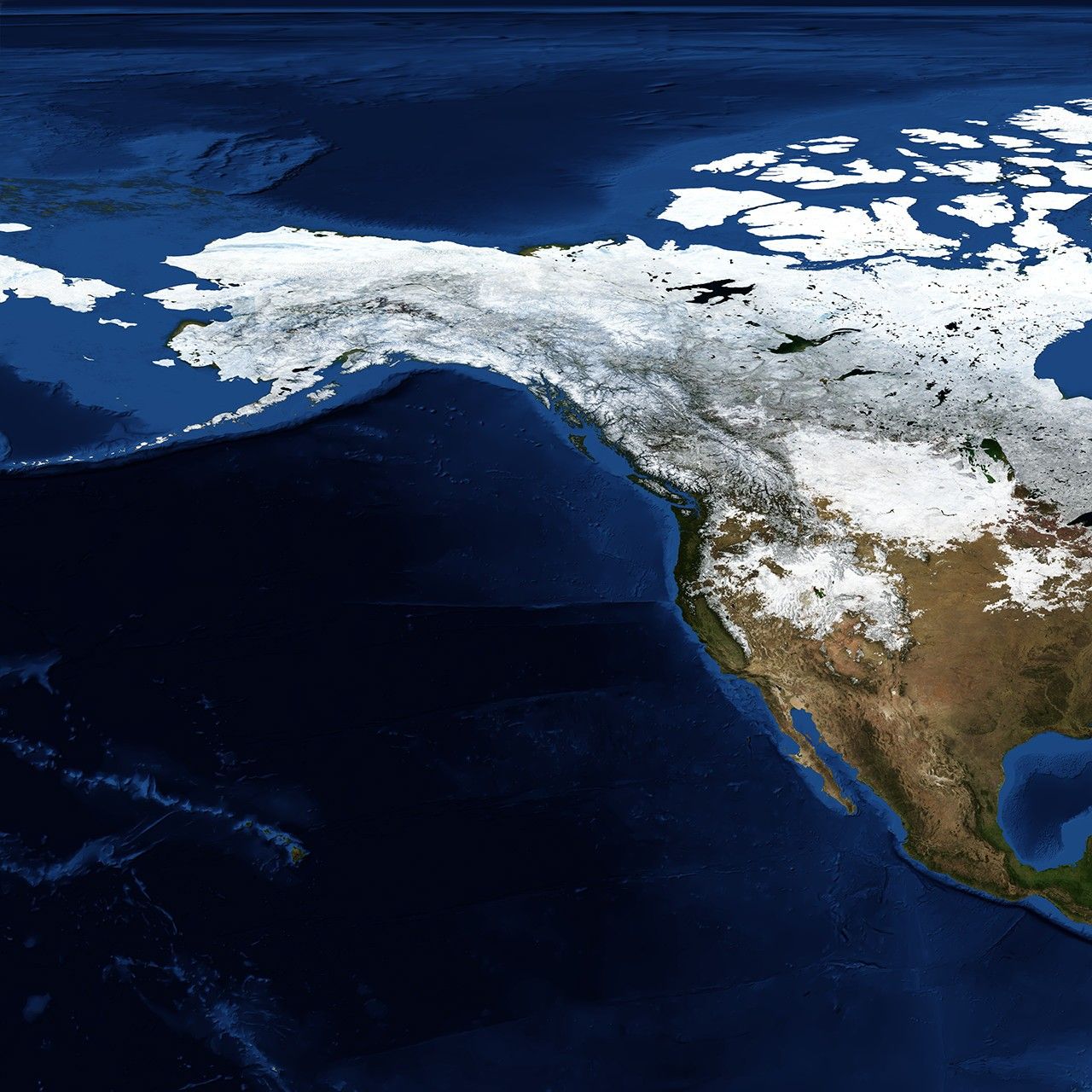 Blue Marble: Next Generation w/ Topography and Bathymetry, January