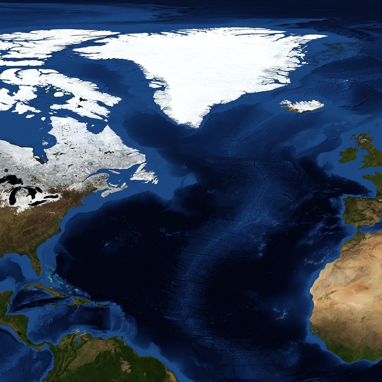 Blue Marble: Next Generation w/ Topography and Bathymetry, January